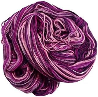 Knitsilk 100 Recycled Silk Roving and HandDyed Pure Mulberry Silk Yarn Perfect for Knitting Crocheting Weaving and More 100 gm225 Yards Tokyo Pack of 5 - Image 1