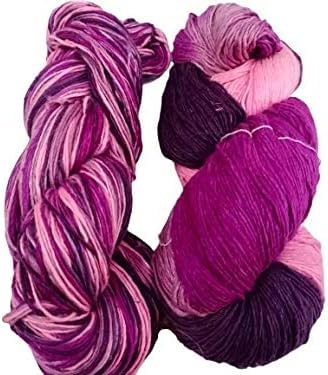 Knitsilk 100 Recycled Silk Roving and HandDyed Pure Mulberry Silk Yarn Perfect for Knitting Crocheting Weaving and More 100 gm225 Yards Tokyo Pack of 5 - Image 3