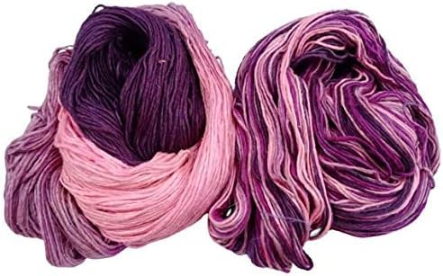 Knitsilk 100 Recycled Silk Roving and HandDyed Pure Mulberry Silk Yarn Perfect for Knitting Crocheting Weaving and More 100 gm225 Yards Tokyo Pack of 5 - Image 2
