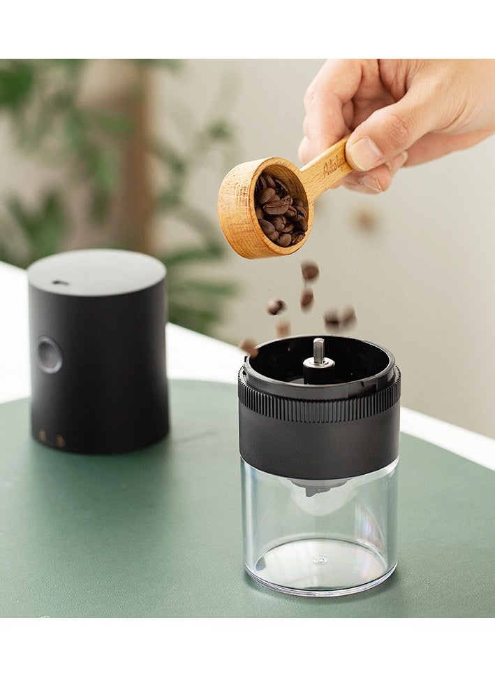 Generic - Portable Electric Burr Coffee Grinder,Electric Coffee Grinder,Adjustable Coarseness Grind,with Multi-Grind Settings for French Press Espresso, USB Rechargeable Travel Coffee Maker black - Image 1