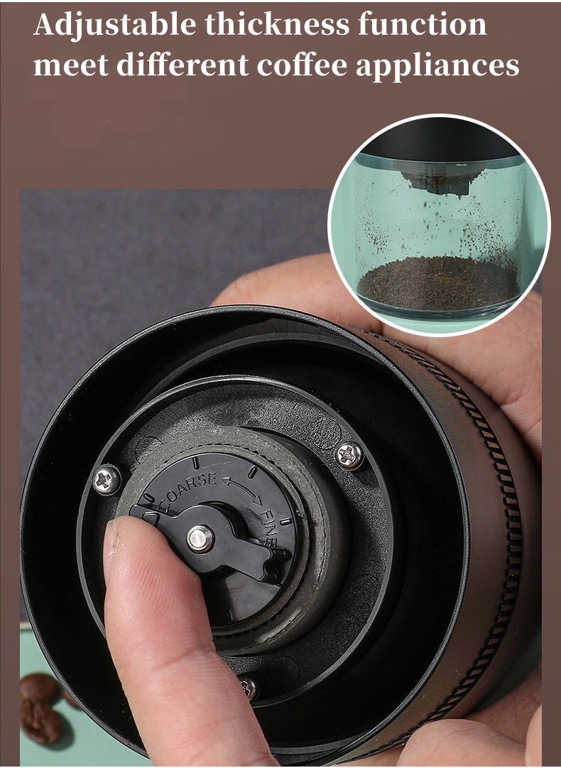Generic - Portable Electric Burr Coffee Grinder,Electric Coffee Grinder,Adjustable Coarseness Grind,with Multi-Grind Settings for French Press Espresso, USB Rechargeable Travel Coffee Maker black - Image 1