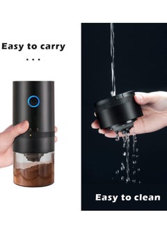 Generic Portable Electric Burr Coffee Grinder,Electric Coffee Grinder,Adjustable Coarseness Grind,with Multi-Grind Settings for French Press Espresso, USB Rechargeable Travel Coffee Maker black  - Image 3