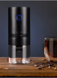 Generic Portable Electric Burr Coffee Grinder,Electric Coffee Grinder,Adjustable Coarseness Grind,with Multi-Grind Settings for French Press Espresso, USB Rechargeable Travel Coffee Maker black  - Image 2