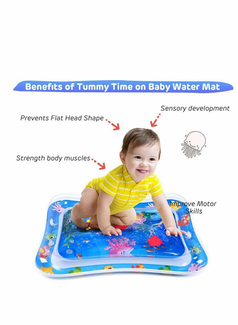 SYOSI Premium Inflatable Tummy Time Water Mat for Infants Toddlers Baby Play Mat Toys The Fun Time Play Activity Center Your Baby's Stimulation Growth - Image 4