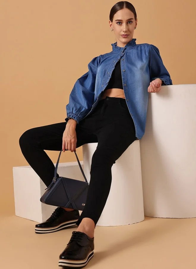 STREET 9 Slim Fit Black Stretchable Jeans for Women