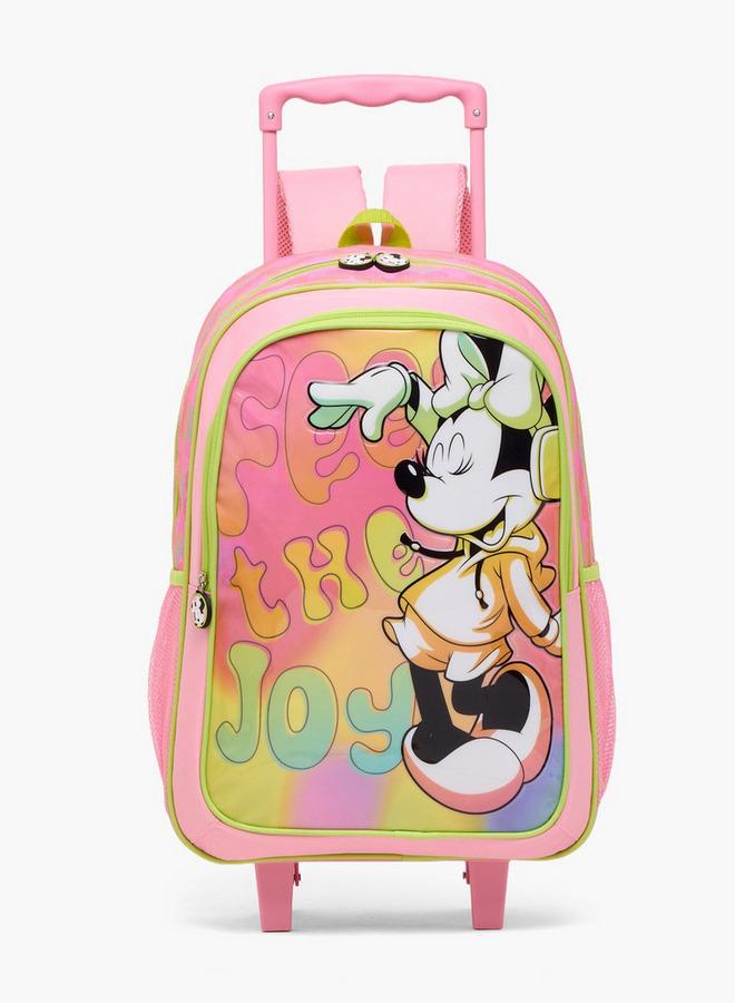 Disney Minnie Mouse Print 3-Piece School Trolley Bag Set For Girls 13+ Years With Pencil Pouch - Image 3