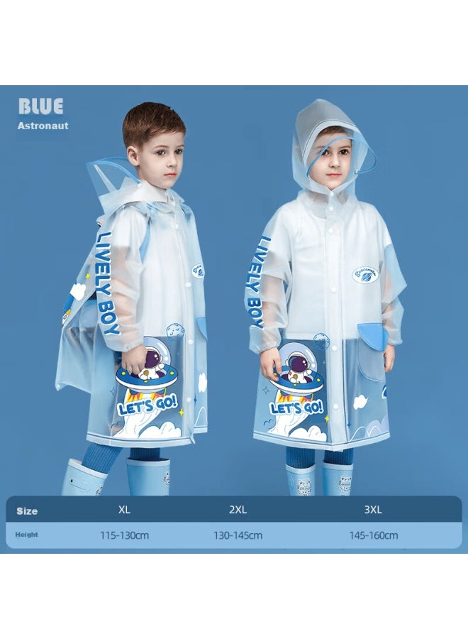 Tiantianzai Children's Raincoat For Kindergarten Boys And Girls, Elementary School Students' Specialized Waterproof Poncho With Backpack, Stylish Cartoon Desig - Image 1