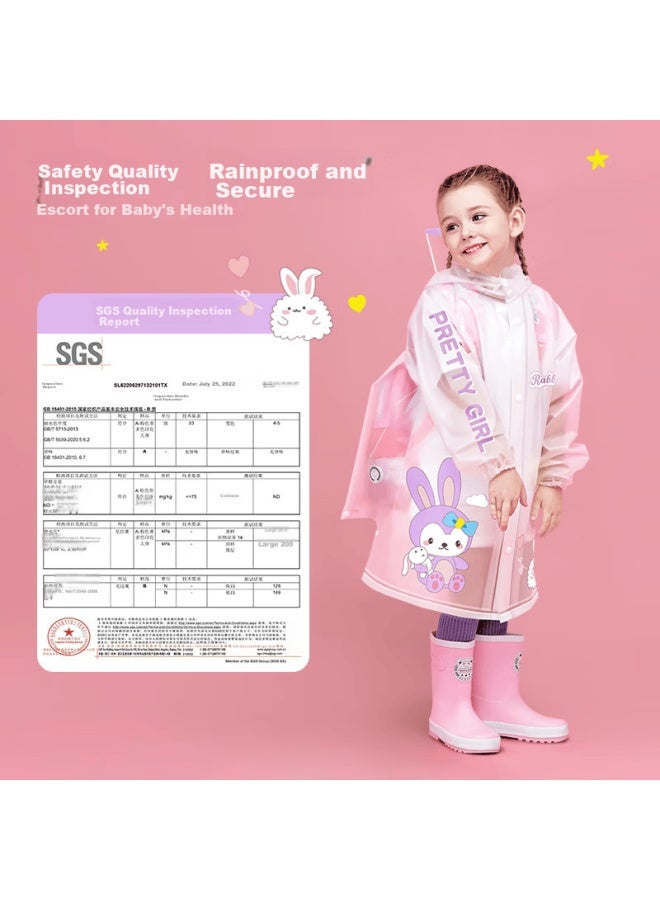 Tiantianzai Children's Raincoat For Kindergarten Boys And Girls, Elementary School Students' Specialized Waterproof Poncho With Backpack, Stylish Cartoon Desig - Image 3