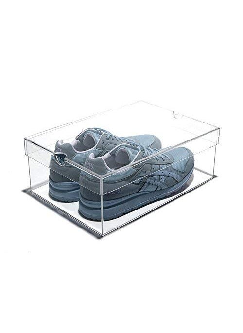 INDIDECOR INDIDECOR 68200 Shoe BoxSneaker Display Storage BoxShoe OrganizerRectangular Luxury Acrylic Shoe Box Size 30 x 229 x 16 Centimeters Clear  - Image 1