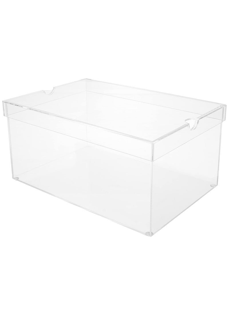 INDIDECOR INDIDECOR 68200 Shoe BoxSneaker Display Storage BoxShoe OrganizerRectangular Luxury Acrylic Shoe Box Size 30 x 229 x 16 Centimeters Clear  - Image 2