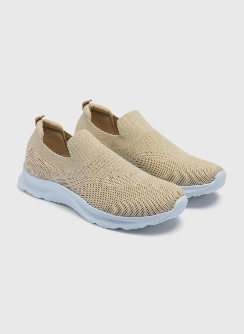 Matalan Stone Knit Slip On Trainers