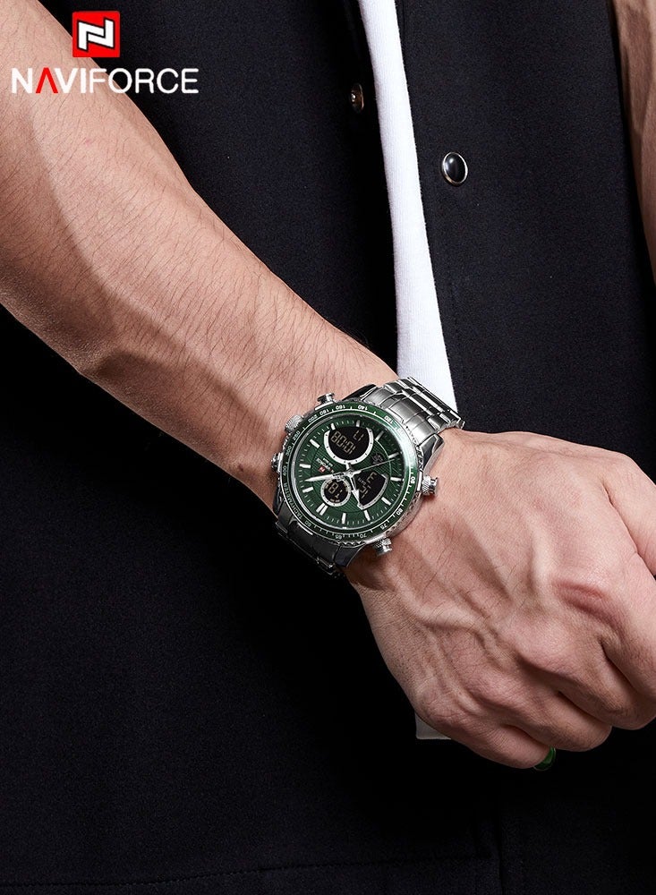 نافيفورس Naviforce أزياء الرجال ووتش العلامة التجارية الفاخرة الرجال الرياضة ووتش توقيت كوارتز ووتش العسكرية للماء الصلب الفرقة على مدار الساعة - Image 5