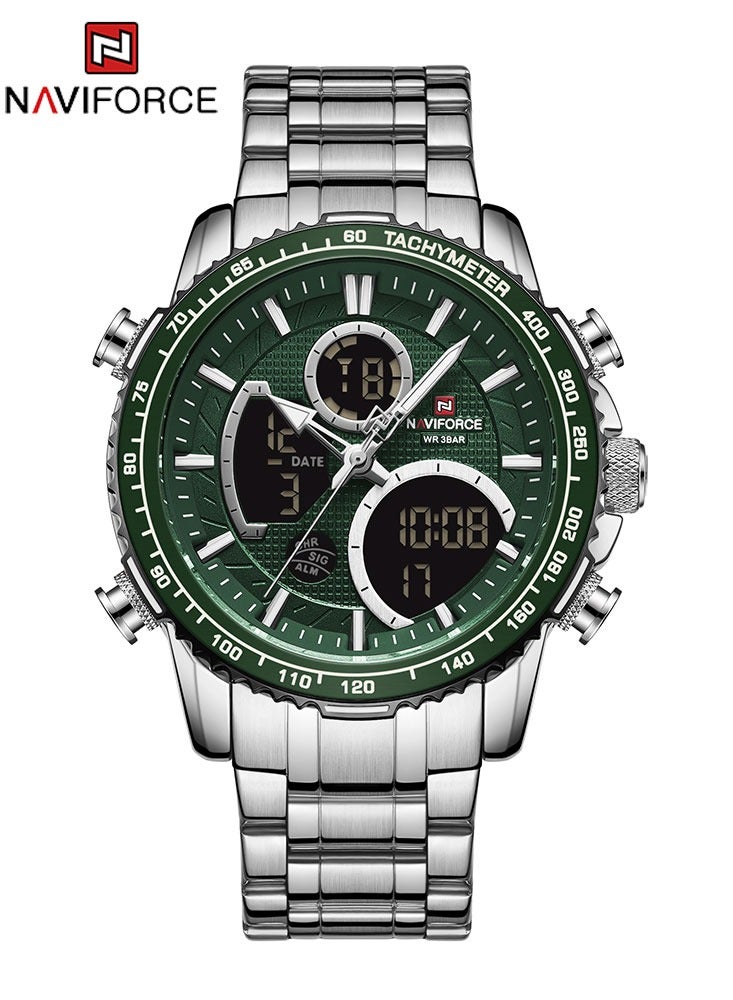 نافيفورس Naviforce أزياء الرجال ووتش العلامة التجارية الفاخرة الرجال الرياضة ووتش توقيت كوارتز ووتش العسكرية للماء الصلب الفرقة على مدار الساعة - Image 2