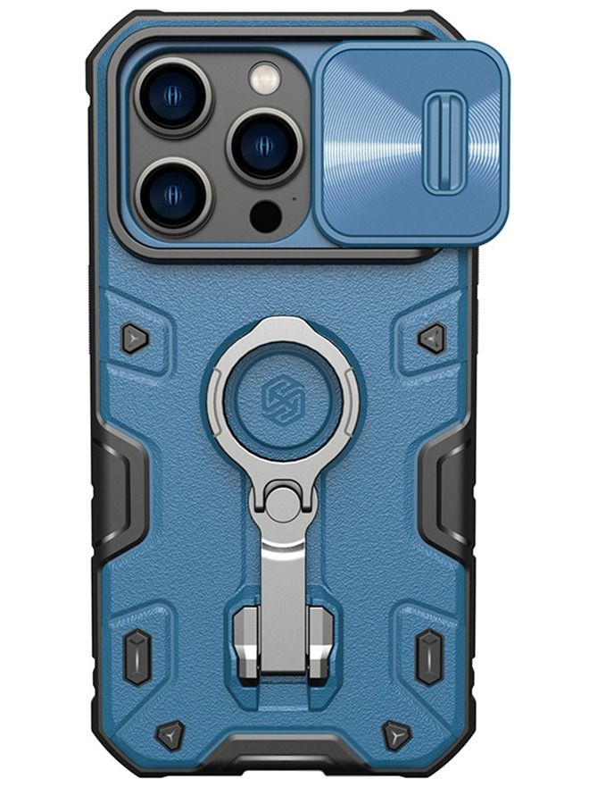 NILLKIN Lens Push-Back Ring Holder Case For IPhone14 ProMax Blue - Image 1