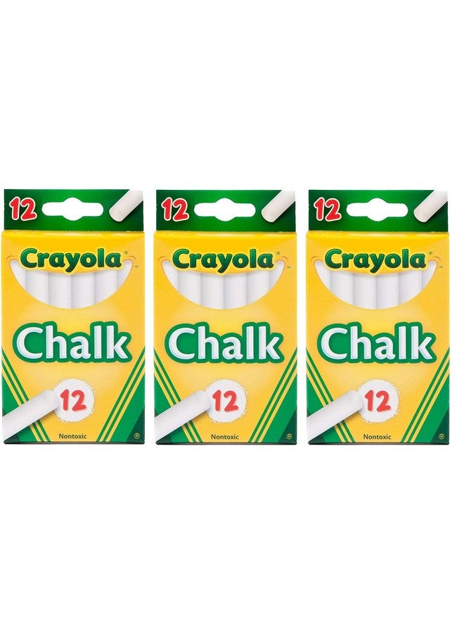 Crayola White Chalk 12 Ea (Pack Of 3) - Image 1