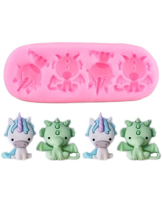 Mujiang Cat Head Fox Unicorn Bear Silicone Fondant Molds For Sugar Gum Paste Candy Chocolate Cake Decorating Set Of 4 - Image 3