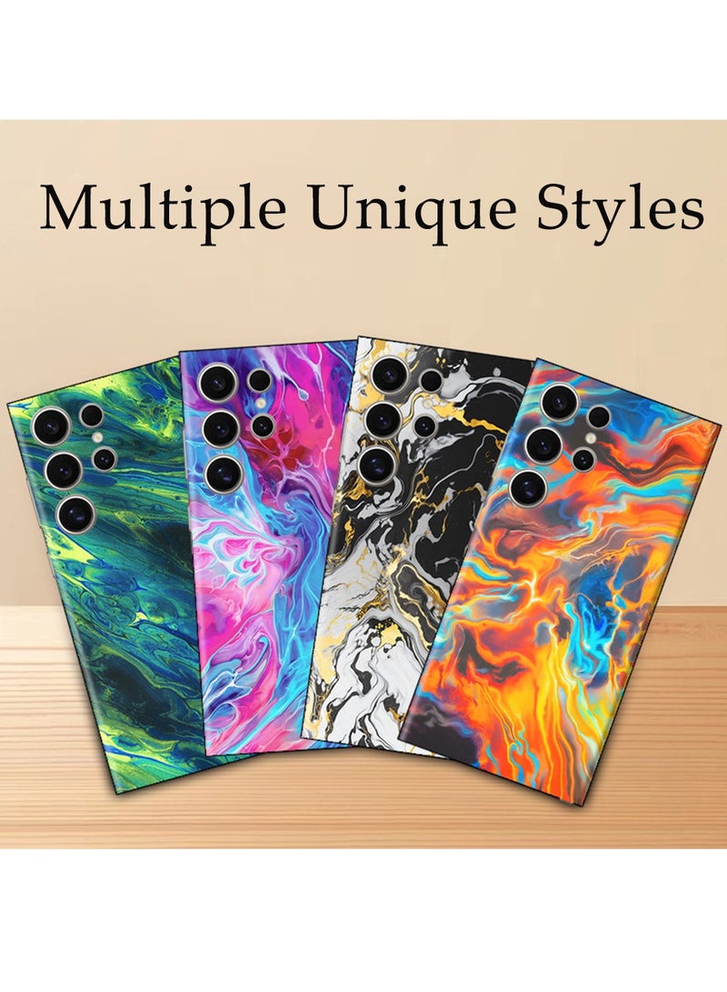 4 PCS Samsung Galaxy S23 Ultra Back Screen Protector Ultra Thin 3D Protective Film,Protective Films for Smartphones,3M Material Color Sticker Back Sticker for Samsung Galaxy S23 Ultra - Image 5