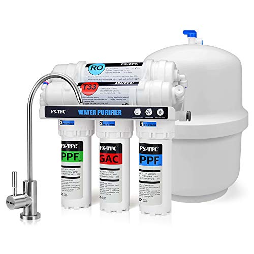FS-TFC 5-Stage Reverse Osmosis Water Filtration System 100GPD Fast Flow Plus Extra 4 Filter for Free (FS-RO-100G-A) - Image 1