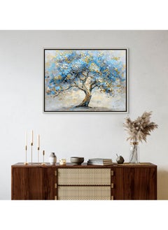 Art Decor Art Decor Framed Canvas Wall Art of Blue Tree Landscape Nature Art Print Wall Decor for Home Office Living Room Bedroom Gifting  - Image 2