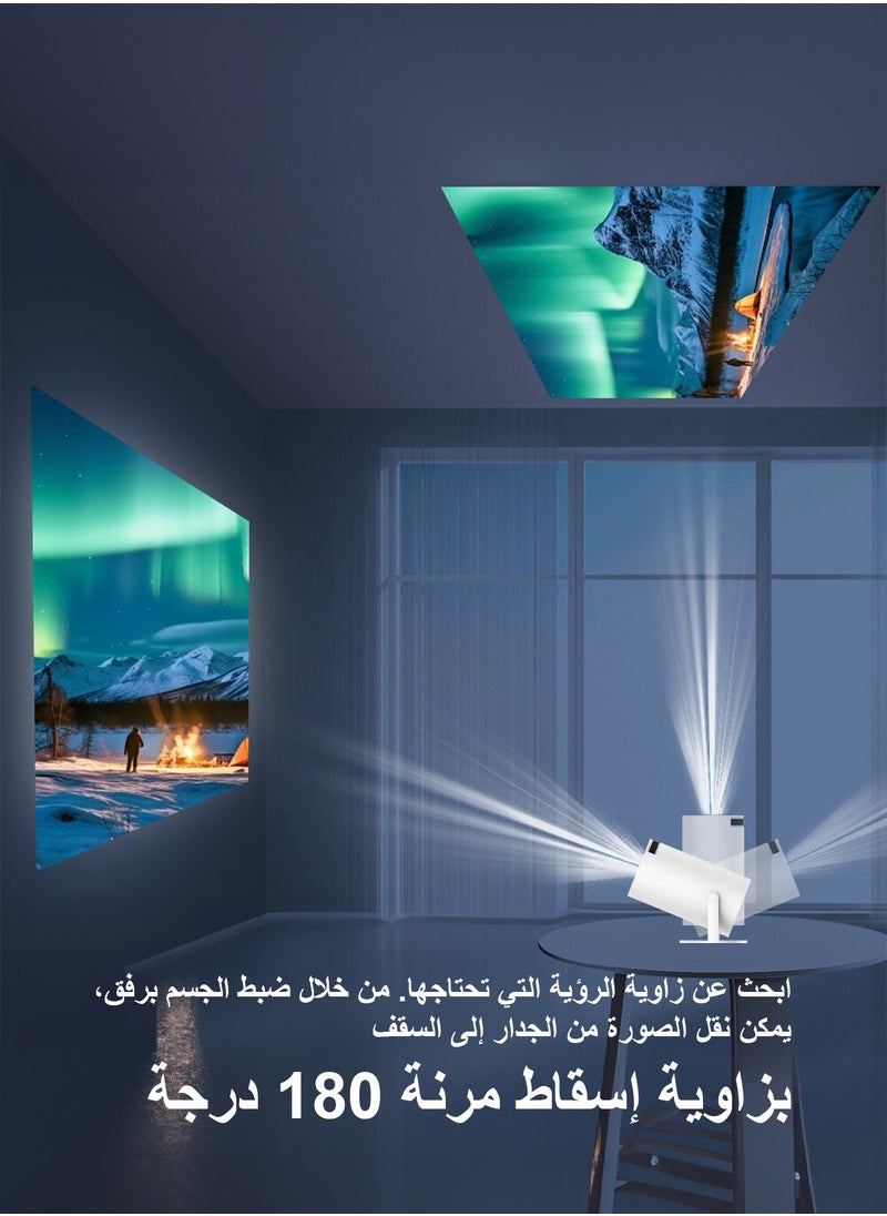 SOOF - Mini Projector 4k portable with Stunning Clarity Android 11.0 Full HD 1080P for Indoor Outdoor Compatible with TV Stick/HDMI/USB/PS5/iOS/PS4 - Image 1