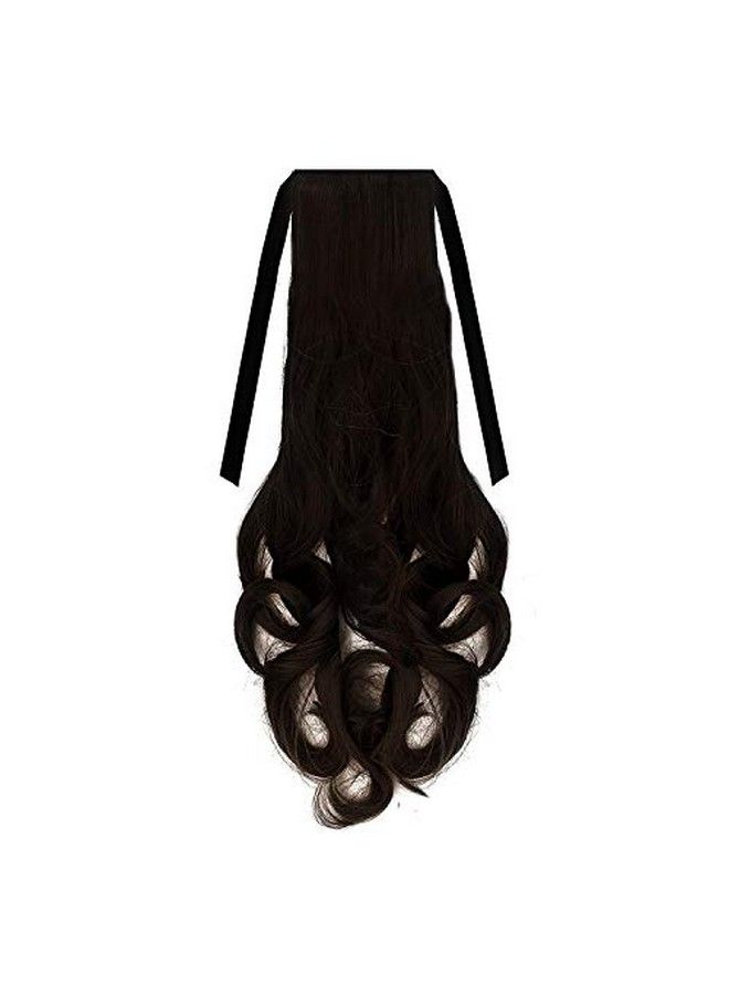 Rapidsflow ® Curly High Quality Ribbon Ponytail Hair Extensions For Women And Girls (DB) - Image 5