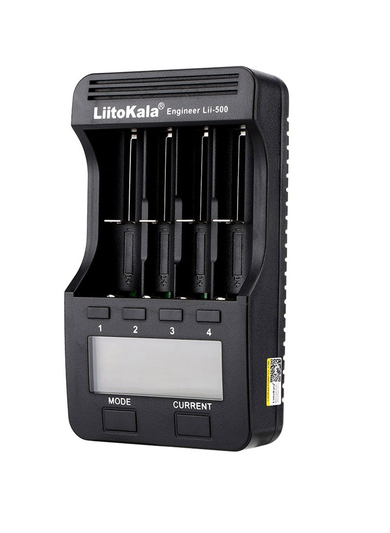 LiitoKala Lii-500 Intelligent Battery Charger Smart Charger w/ 4 Battery Slots LCD Display for Ni-MH Ni-Cd Li-ion Rechargeable Batteries - Image 2