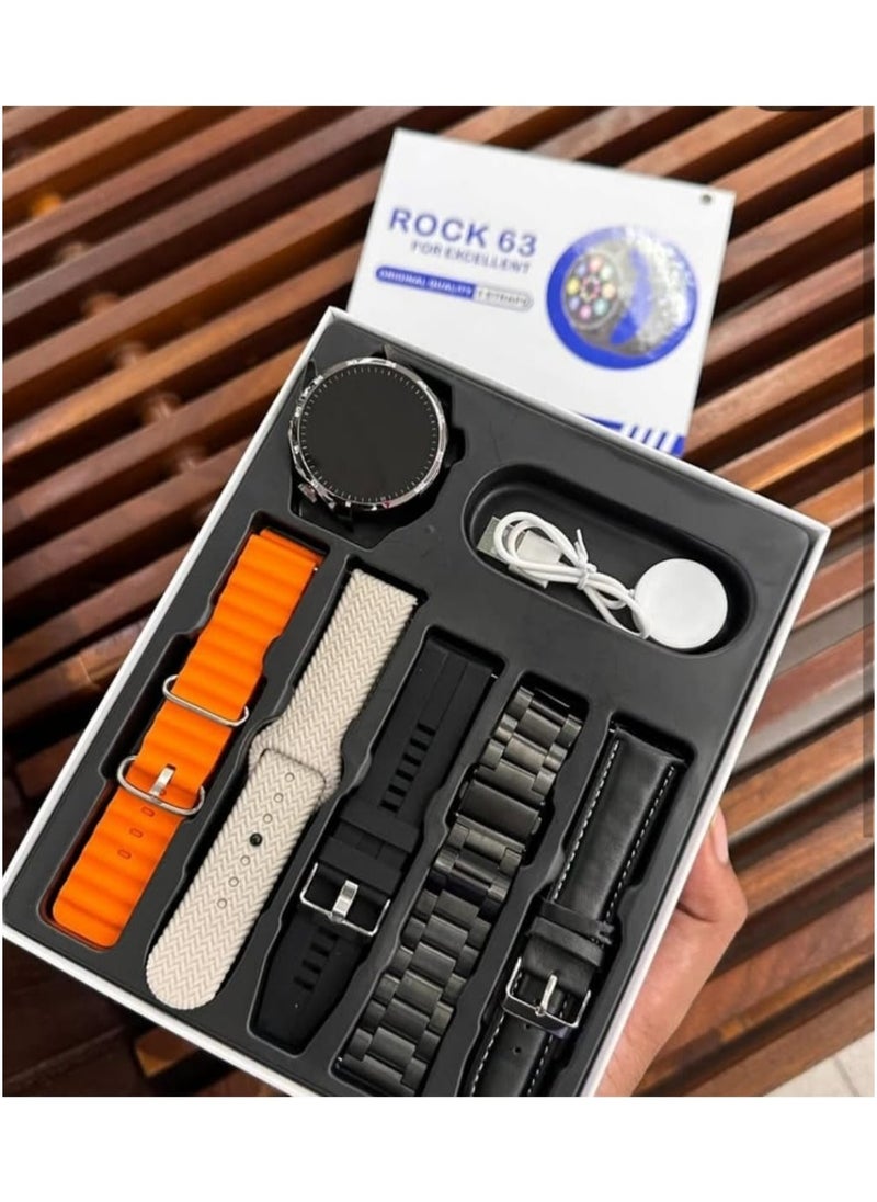 Germany - The ROCK 63 smartwatch is designed for users looking for an affordable, stylish, and multi-functional wearable. With its multiple straps, fitness tracking, and smart connectivity features, it is a great choice for fitness enthusiasts, professionals, and casual users alike. - Image 1
