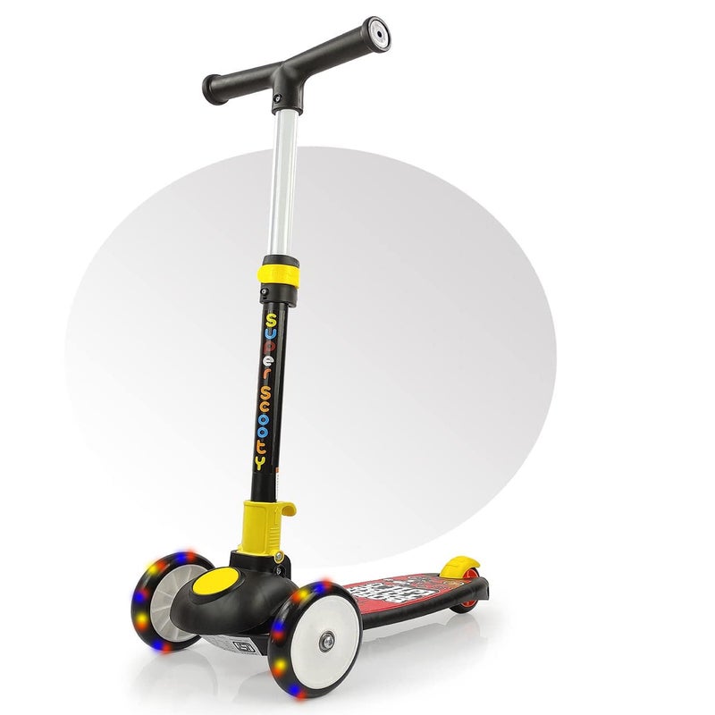 KIDBITKART Scooter for Kids, 3 Wheel Kids Scooter Smart Kick Scooter with Foldable & Height Adjustable Handle & Extra-Wide LED PU Wheels & Brake, Skate Scooter for Kids - Image 5