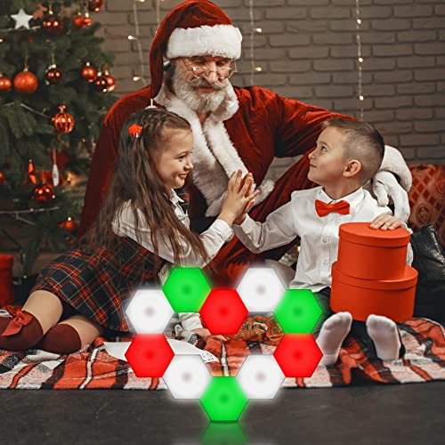 Vcwtty Hexagon Lights, Smart LED Wall Lights with Remote, 13 Colors Touch-Sensitive DIY Modular Assembled RGB Wall Panels, Hex Light with USB-Power for Autism, Game Room Decor, Party (12 Pack) - Image 5