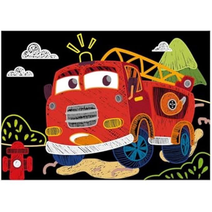 Avenir 'S MINI SCRATCH BOOK: CARS EDITION OFFERS 15 PAGES OF CREATIVITY AND WONDER, SUITABLE FOR AGES 3+, ALLOWING CHILDREN TO SCRATCH AND REVEAL VIVID COLORS. - Image 3