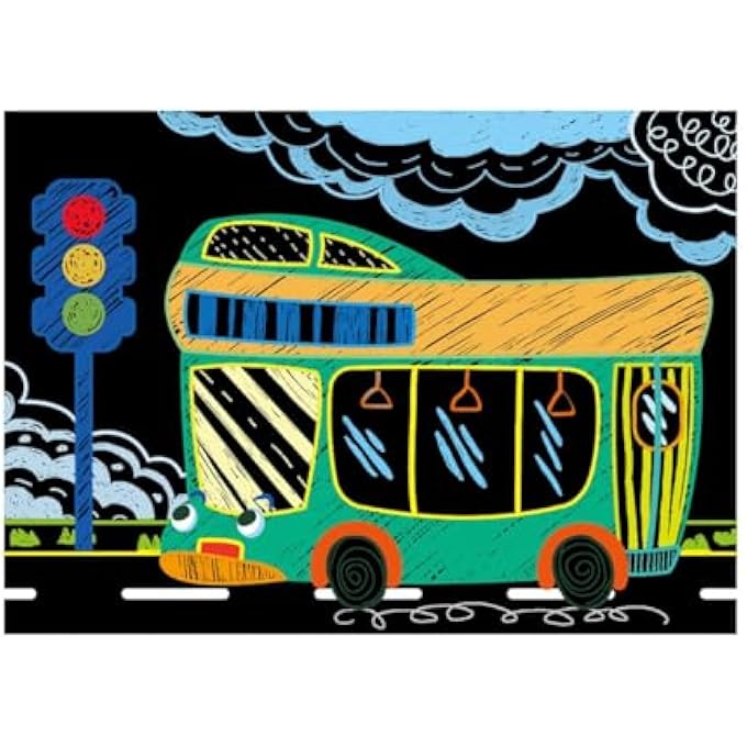 Avenir 'S MINI SCRATCH BOOK: CARS EDITION OFFERS 15 PAGES OF CREATIVITY AND WONDER, SUITABLE FOR AGES 3+, ALLOWING CHILDREN TO SCRATCH AND REVEAL VIVID COLORS. - Image 5