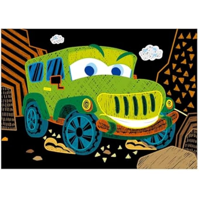 Avenir 'S MINI SCRATCH BOOK: CARS EDITION OFFERS 15 PAGES OF CREATIVITY AND WONDER, SUITABLE FOR AGES 3+, ALLOWING CHILDREN TO SCRATCH AND REVEAL VIVID COLORS. - Image 4
