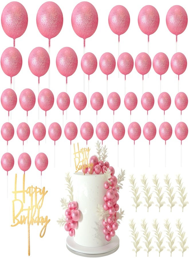 MIAHART Ball Cake Toppers Boho Grass Cake Topper Ball Cake Insert Decoration for Birthday Wedding Baby Shower Party Decorations Boho Themed Party Supplies (Rose Gold) - Image 1