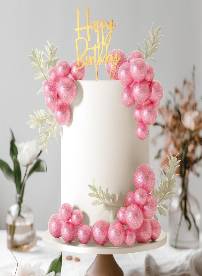 MIAHART Ball Cake Toppers Boho Grass Cake Topper Ball Cake Insert Decoration for Birthday Wedding Baby Shower Party Decorations Boho Themed Party Supplies (Rose Gold) - Image 5
