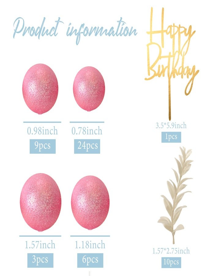MIAHART Ball Cake Toppers Boho Grass Cake Topper Ball Cake Insert Decoration for Birthday Wedding Baby Shower Party Decorations Boho Themed Party Supplies (Rose Gold) - Image 2