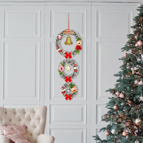 SAU RANG India Designer Christmas Wreath - length21Inch, Width 8inch - (Black Pine, 1 Pcs) - Image 4