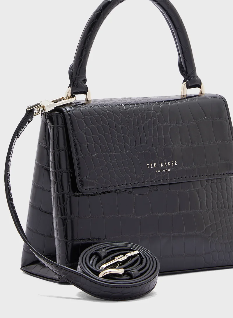 تيد بيكر Aynaya Imitation Croc Top Handle Satchels
