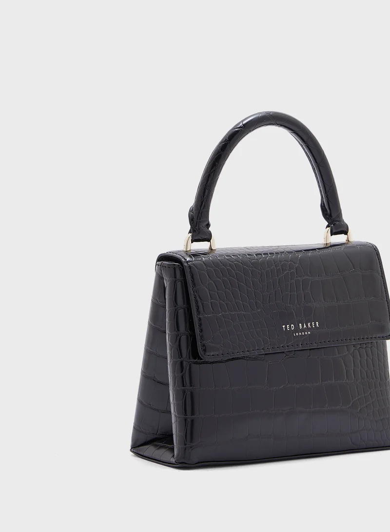 تيد بيكر Aynaya Imitation Croc Top Handle Satchels