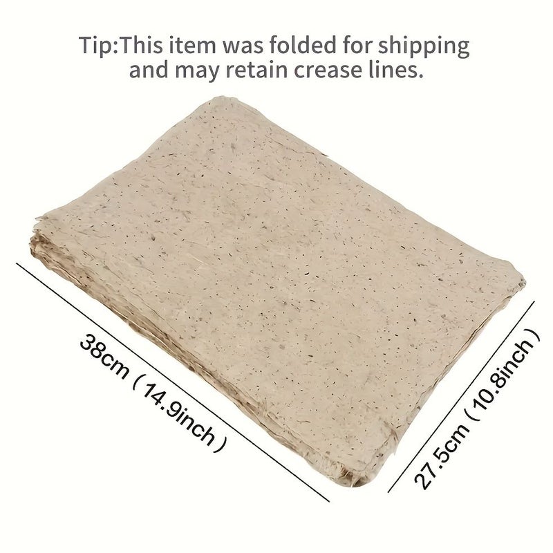 Handmade Natural Mulberry Paper 18 Sheets for Calligraphy Painting and Gift Wrapping - Image 2