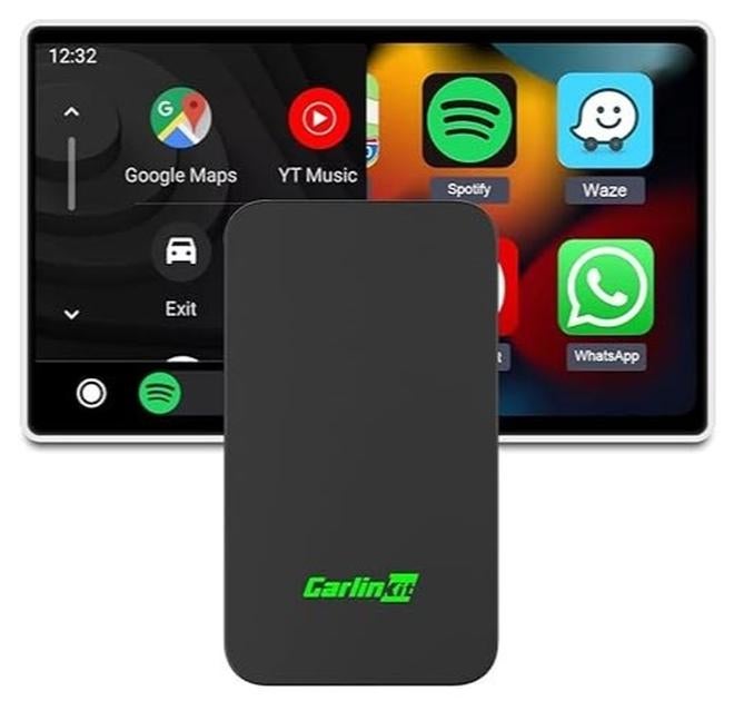 Carlinkit 2Air Wireless Adapter for CarPlay/Android Auto - Ultimate Performance: Unbeatable Stability, Low Latency, Siri/Google Assistant, Compatible with Wired CarPlay/Android Auto Vehicles - Image 1