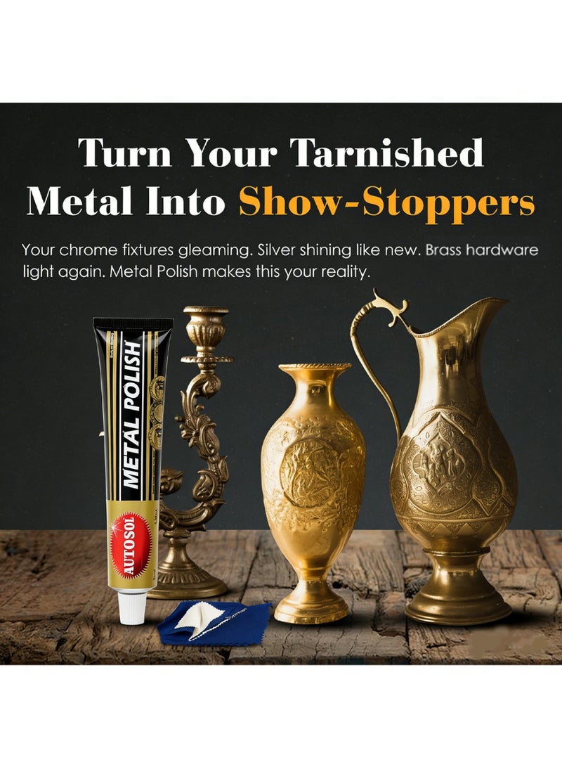 Autosol 2Pcs German Technology Autosol Metal Polish for Chrome Copper Brass & Jewelry Restoration Total 225ml - Image 5