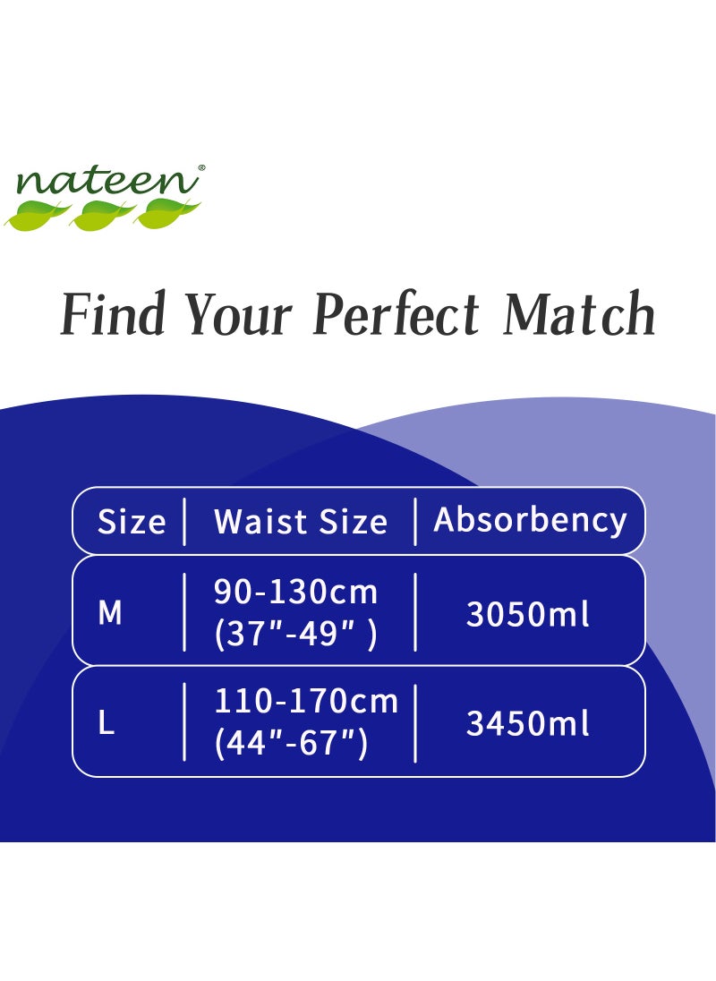 nateen Flexi Maxi Adult Diapers Pants,10 Count Adult Pull Ups,Incontinence Night Time Pull Up,Medium,Waist Size 90-130cm,Superior Comfort,Excellent Combination of Protection. (10 Count)  - Image 5