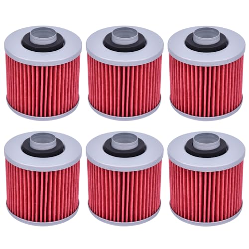 XYRVICT 6pcs HF145 Oil Filter for Yamaha XVS650 VStar Custom 650 1998-2011, for V-star 250 XV250 XV 250 2008-2020, for Silverado 1100 XVS1100 VStar 2002-2009, 2H0-13440-90 4X7-13440-01 - Image 1