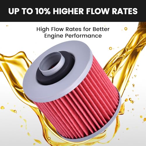 XYRVICT 6pcs HF145 Oil Filter for Yamaha XVS650 VStar Custom 650 1998-2011, for V-star 250 XV250 XV 250 2008-2020, for Silverado 1100 XVS1100 VStar 2002-2009, 2H0-13440-90 4X7-13440-01 - Image 4