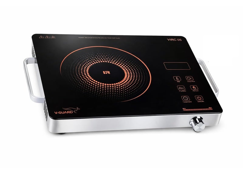 V-Guard Infrared Cooktop 2000w | Touch Control | Low/High Votage Cut off | 4KV Surge Protection | Compitable for all Cooking vessels| Digital Display |VIRC 05| - Image 5