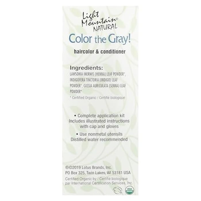 Light Mountain Natural Color The Gray Hair Color and Conditioner Dark Brown - 7 Oz, Pack of 3 (image may vary) - Image 2