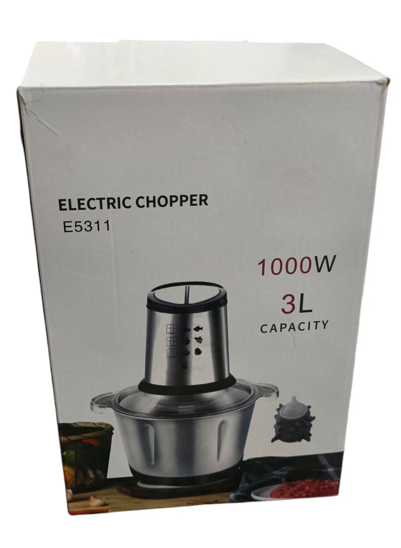 Stainless Steel 304 Meat Chopper and Grinder with Garlic Peeler 3L Capacity and 1000W Power  - Image 2