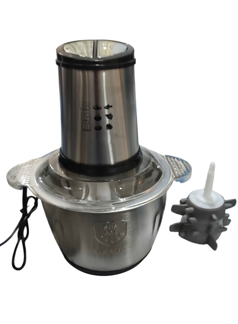 Stainless Steel 304 Meat Chopper and Grinder with Garlic Peeler 3L Capacity and 1000W Power  - Image 4
