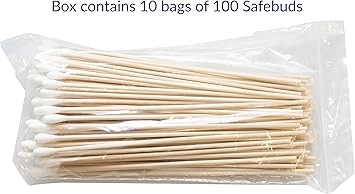 AF Safebuds Cotton Bud Cleaning Stick 10 x 100 Resealable Bags of Safebuds SBU000 - Image 3