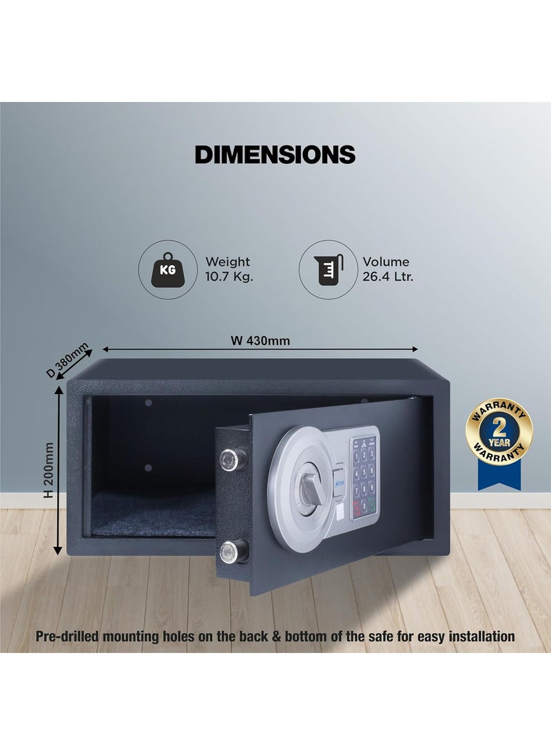 Ozone Ozone Premium 264 Litres Laptop Safe Electronic Digital Locker Safe For Home Office With User Pin Code 2 Year Warranty By Ozone Auto Secure Mode  - Image 5
